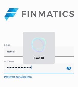 Finmatics App FaceID Login